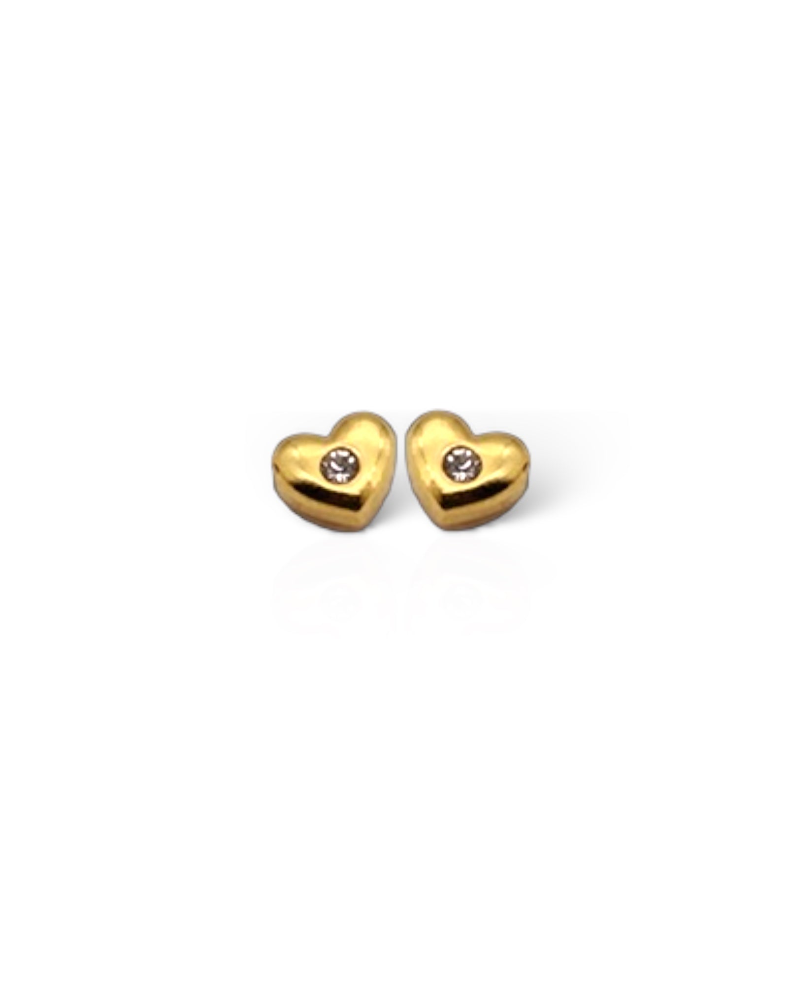 Mini Hearts 18k gold plated waterproof earrings