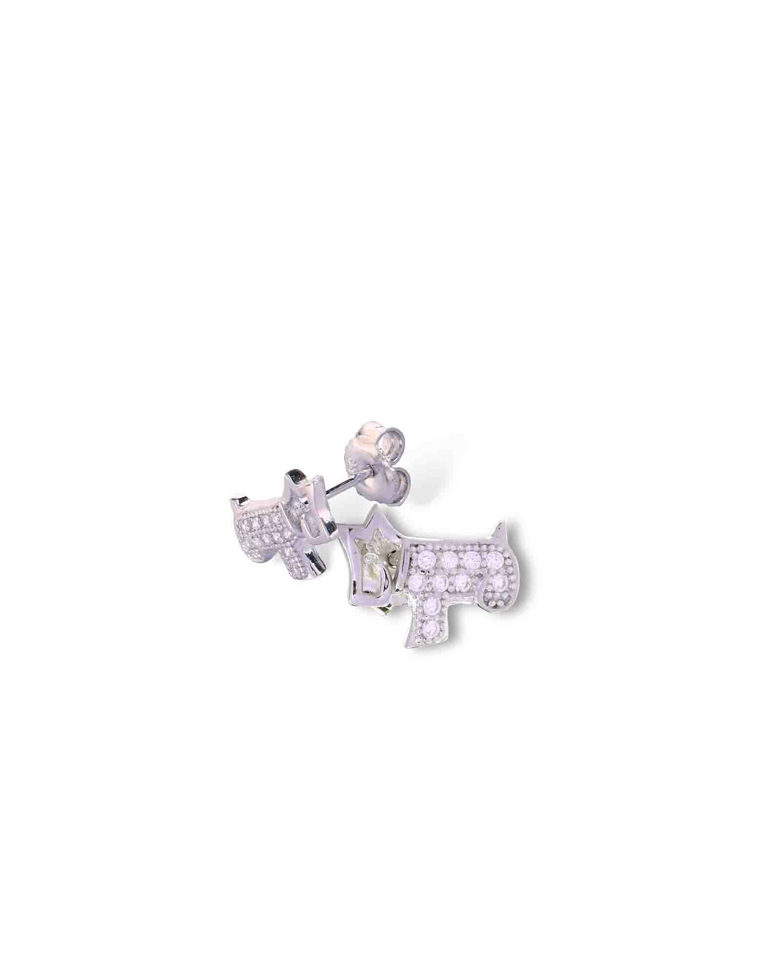 Doggies sterling silver studs in rhodium plating