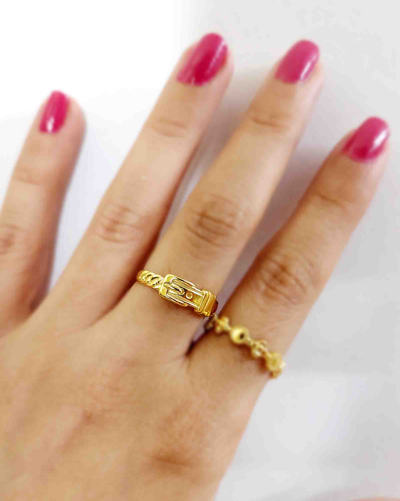 Belted 18K Gold Plated ring