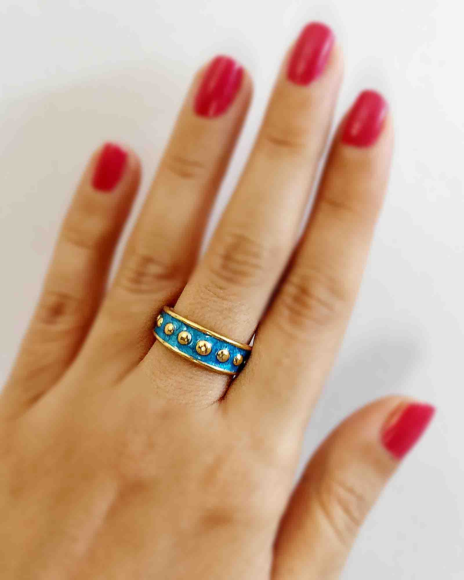 Blue Band with 18K Gold Plating