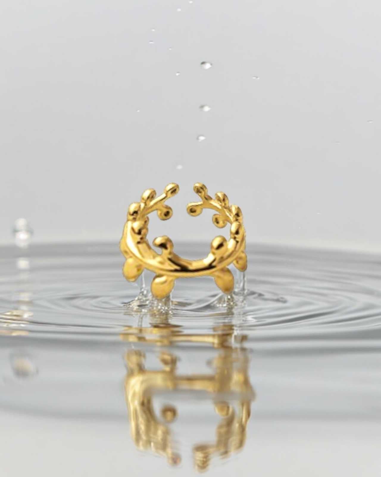 Full leaf 18K Gold Plated ring