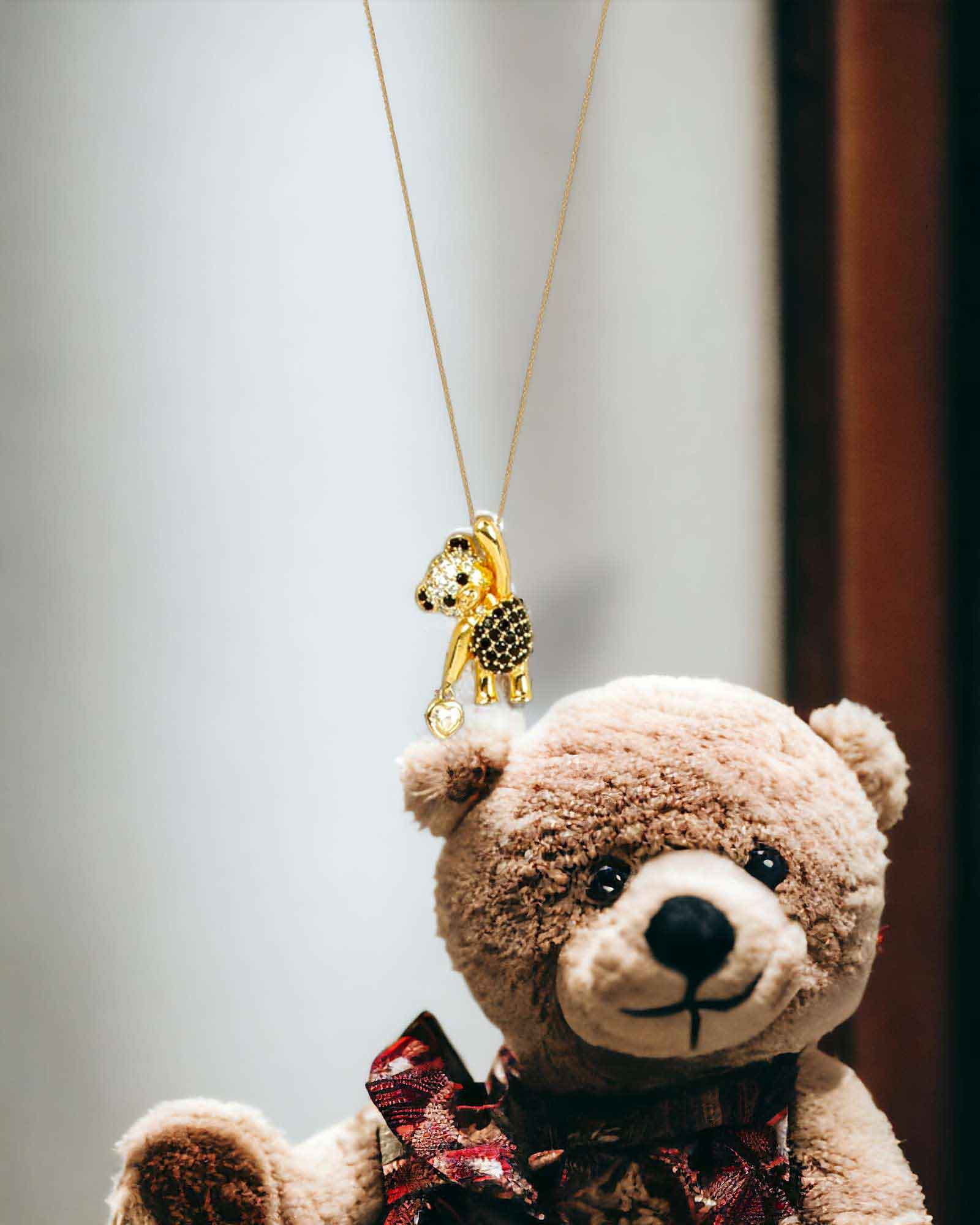 My Teddy 925 gold plated silver pendant with chain