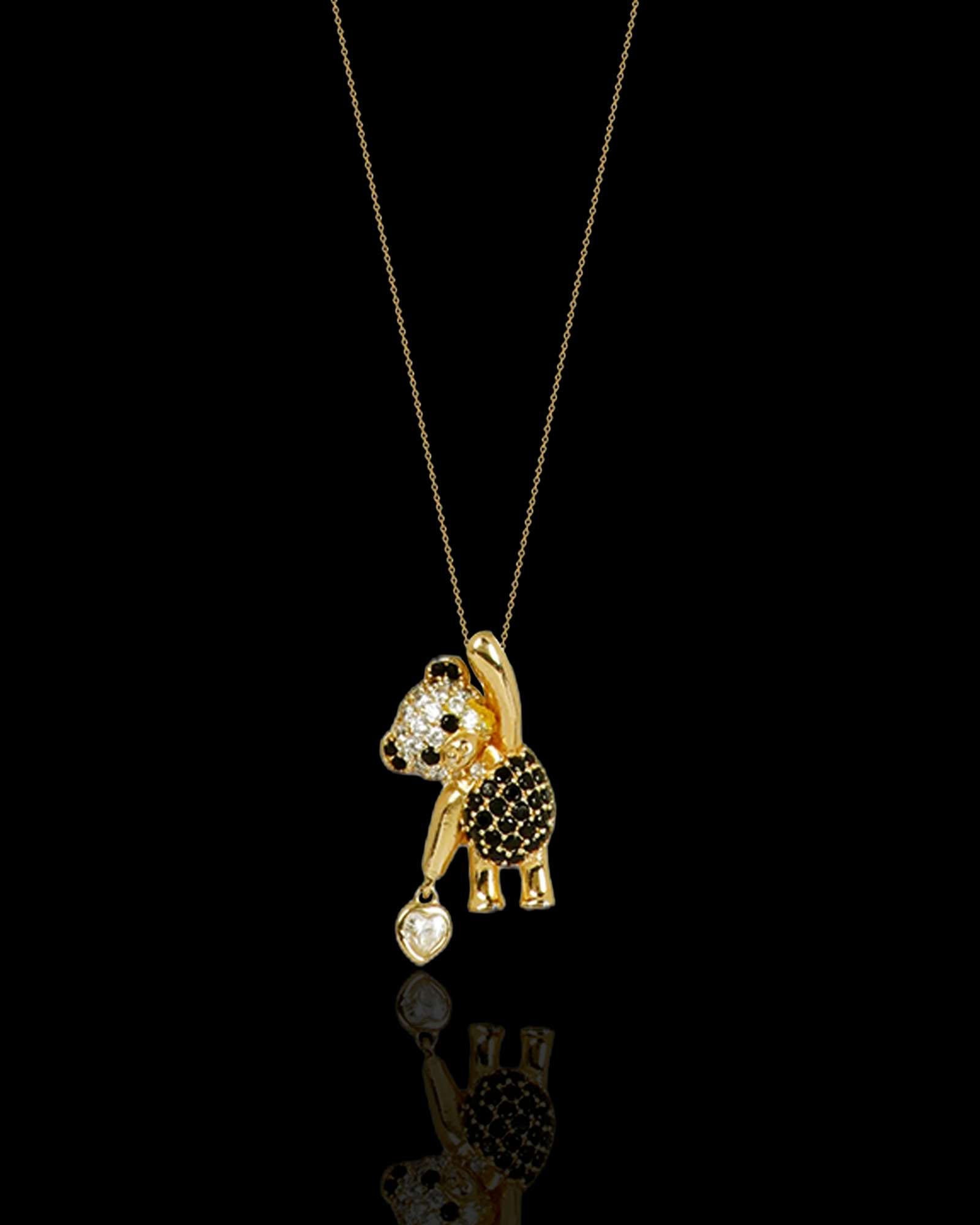 My Teddy 925 gold plated silver pendant with chain