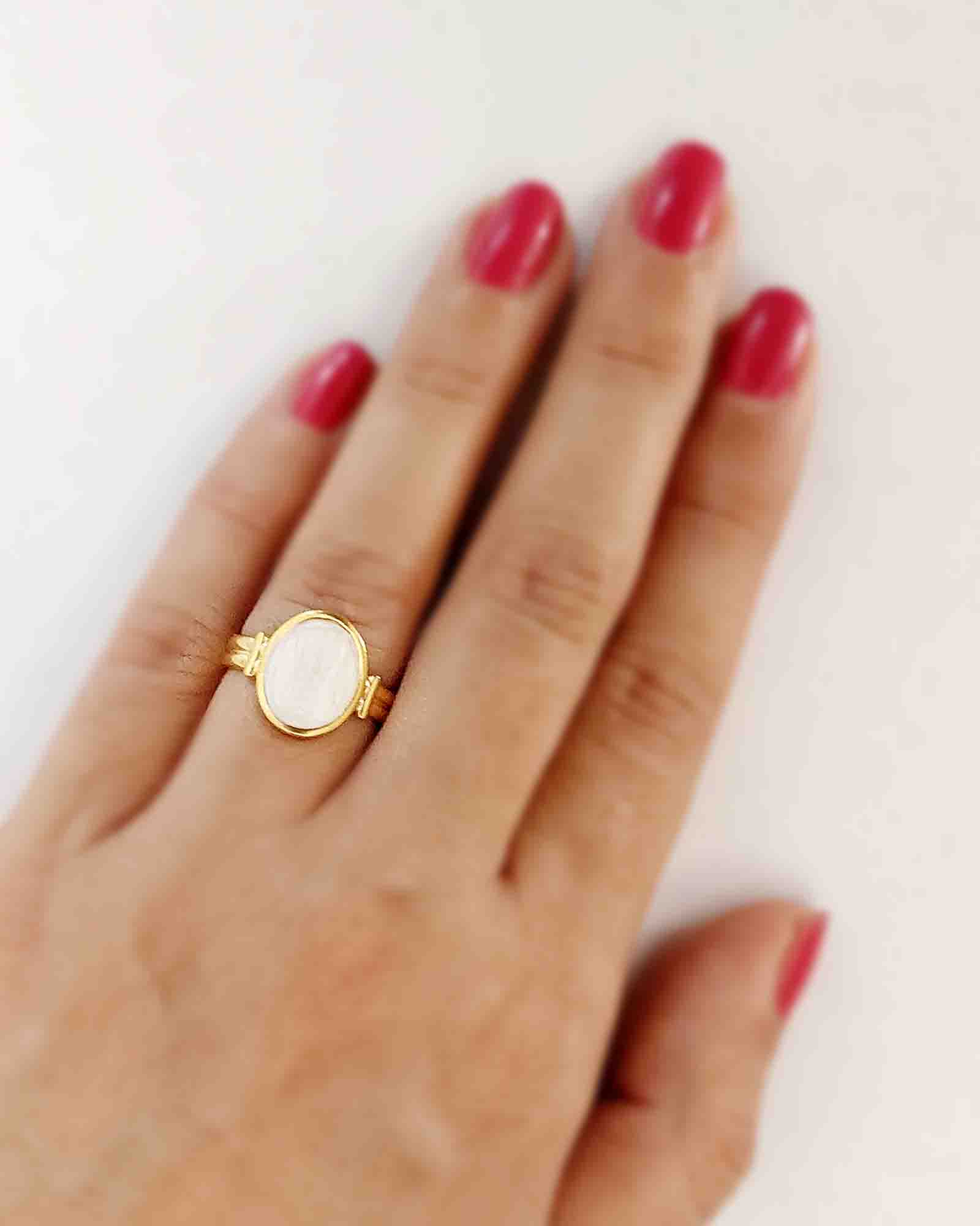 White Purity 18K Gold Plated ring