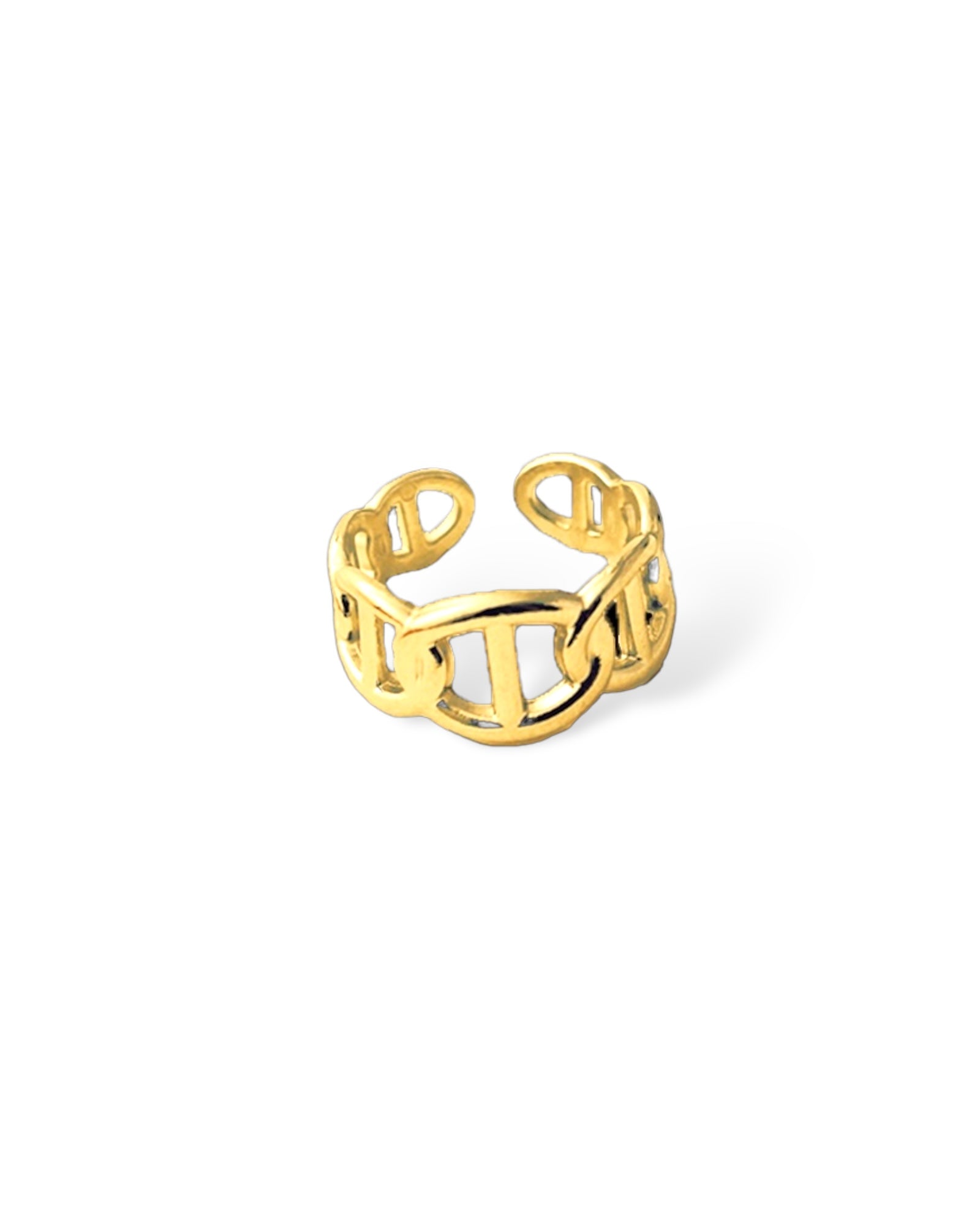 18K Gold Plated Full Chain ring