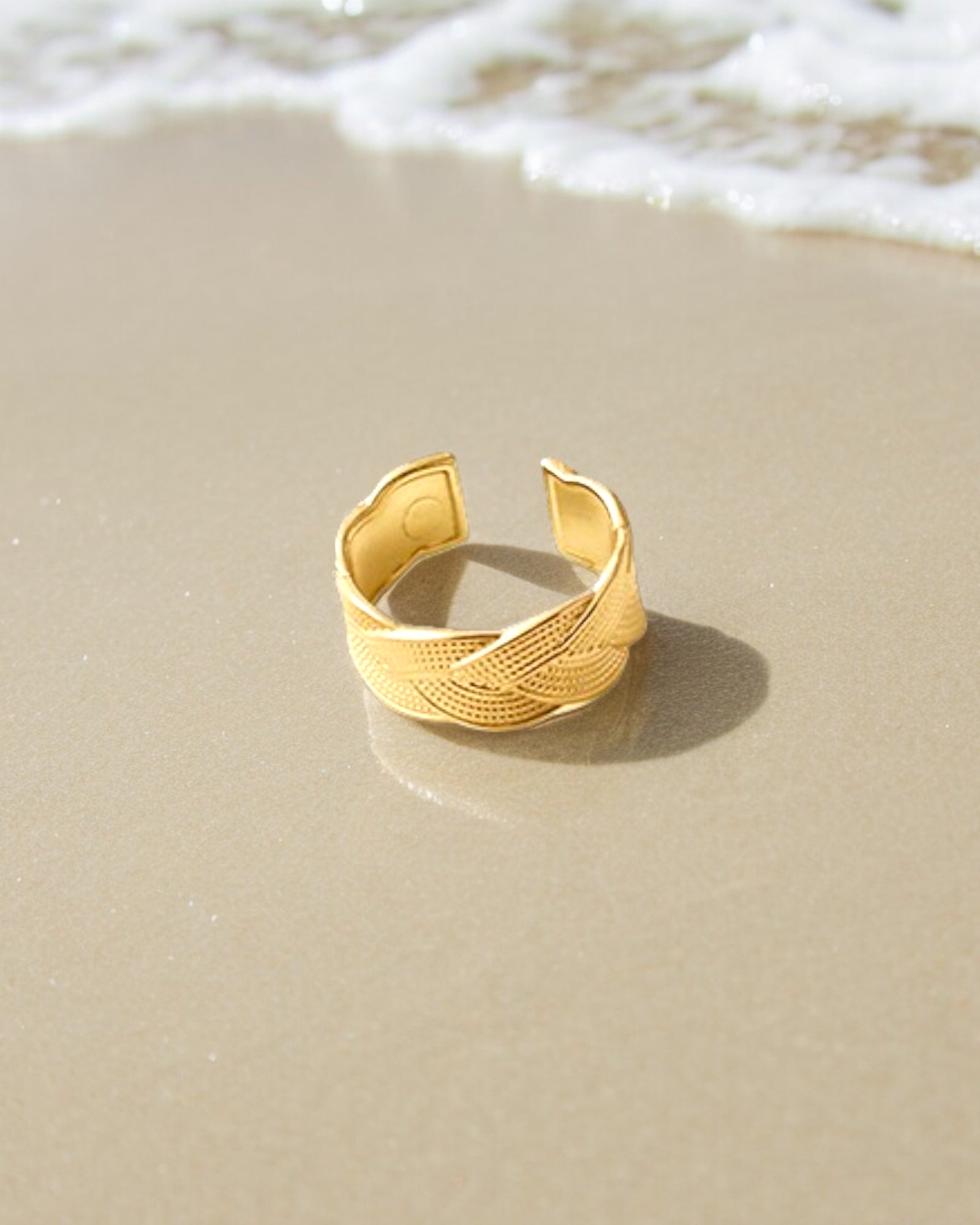 Knotted 18K Gold Plated ring