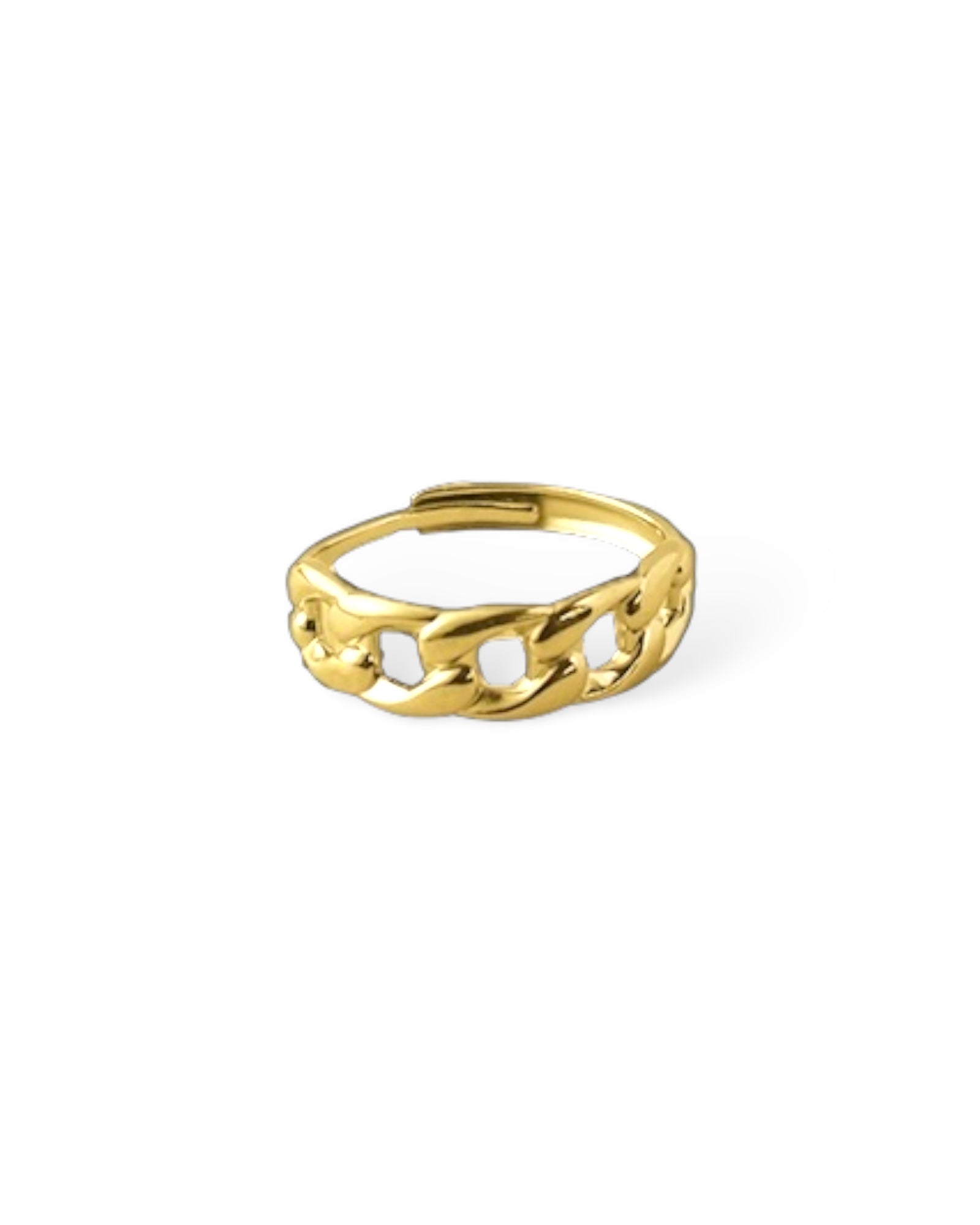 Half Chain 18K Gold Plated ring