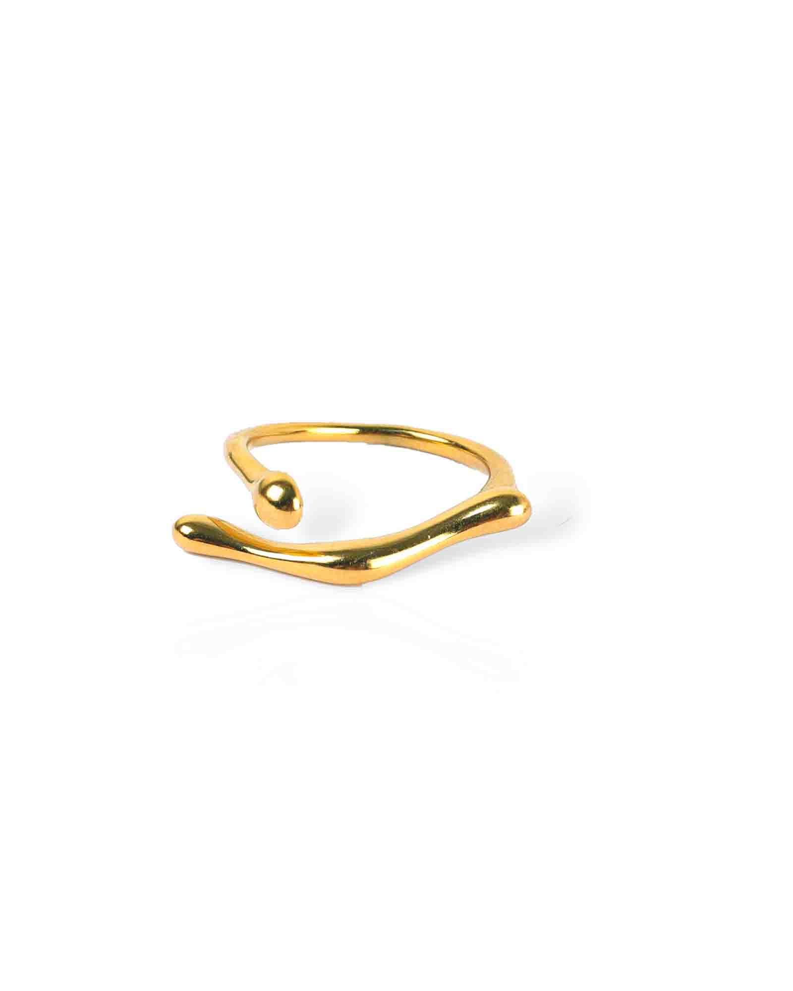 18K Gold Plated Mordern Lines Ring made with waterproof stainless steel