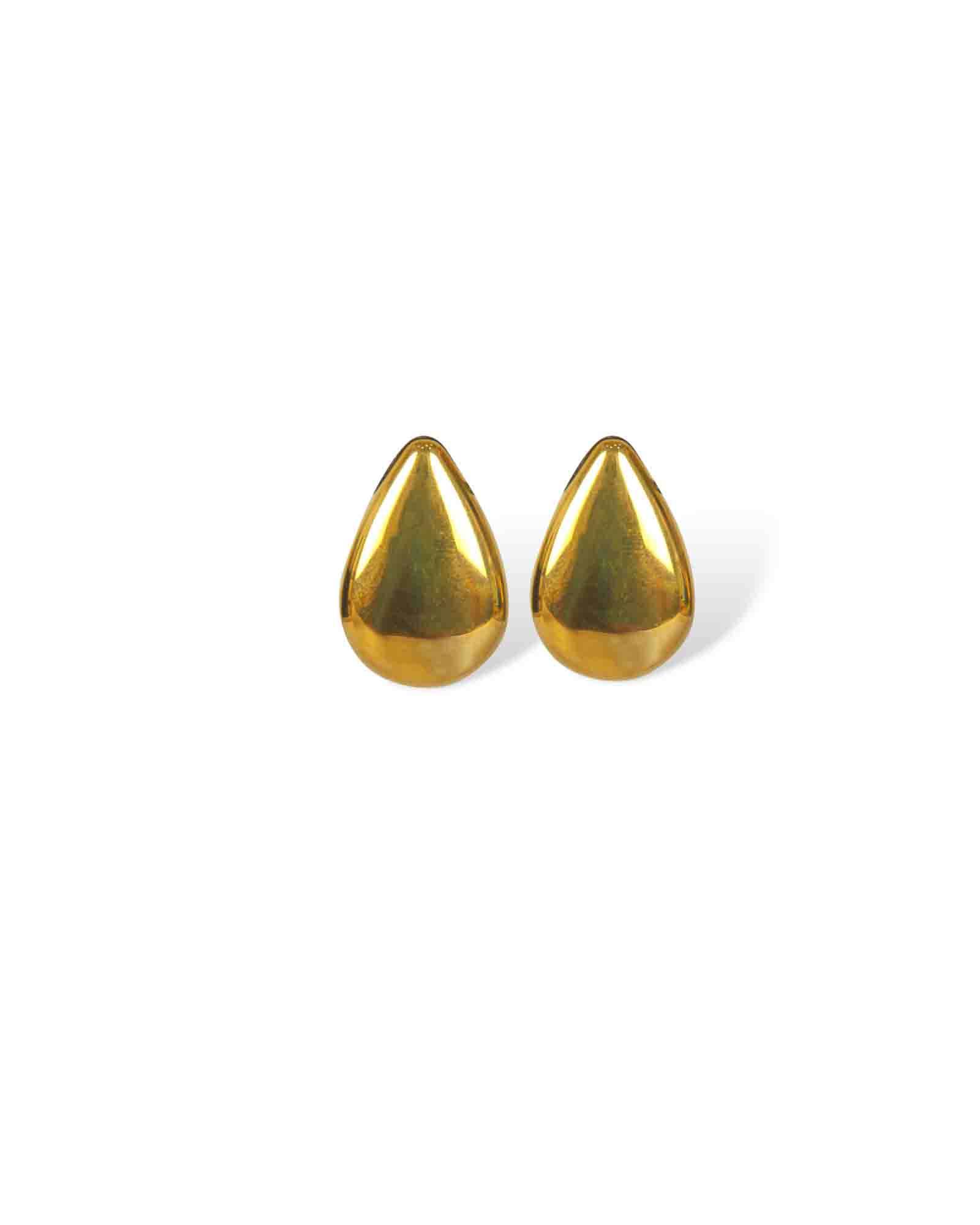 Tear drop earrings with 18k gold plating