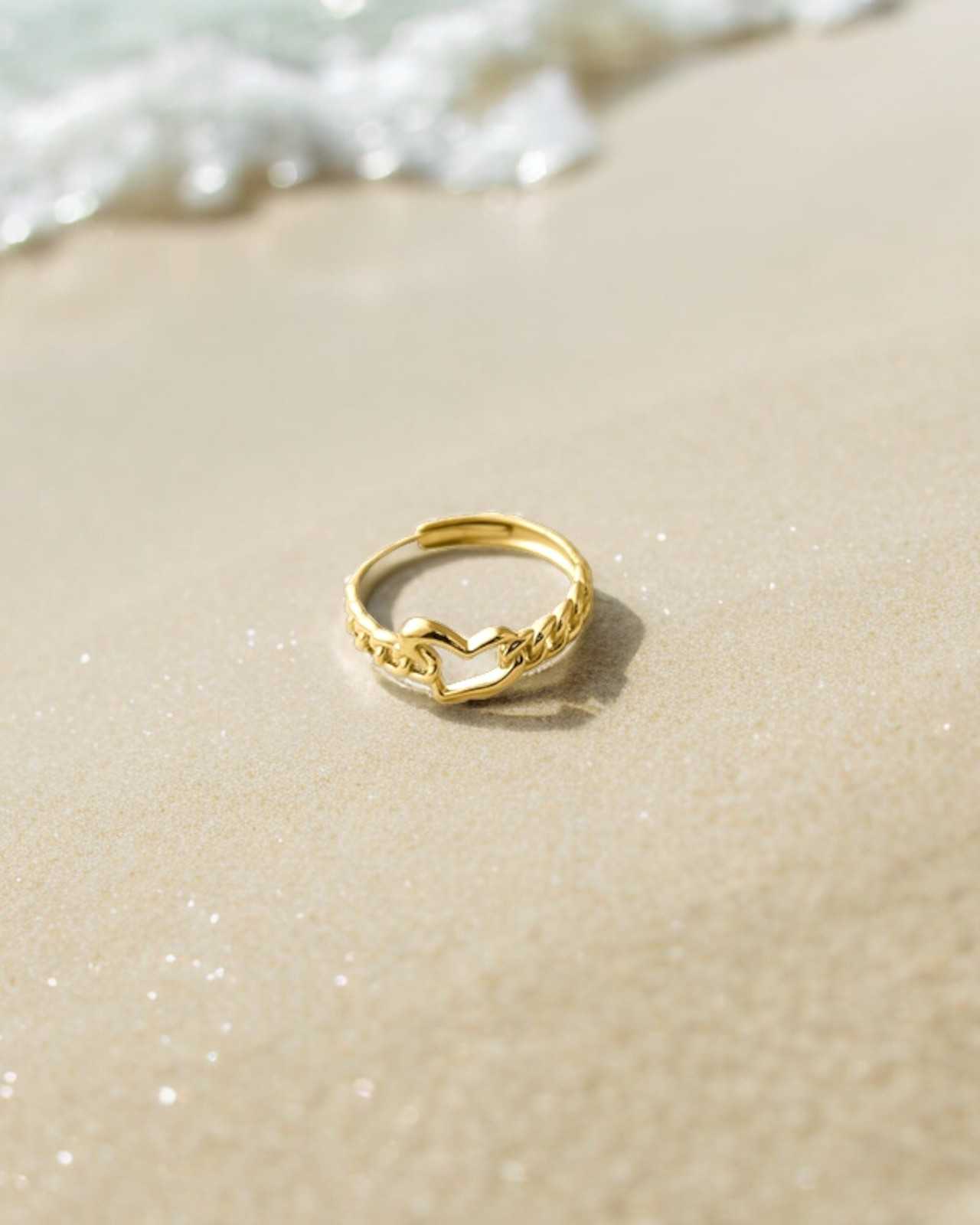 Love Chain 18K Gold Plated ring