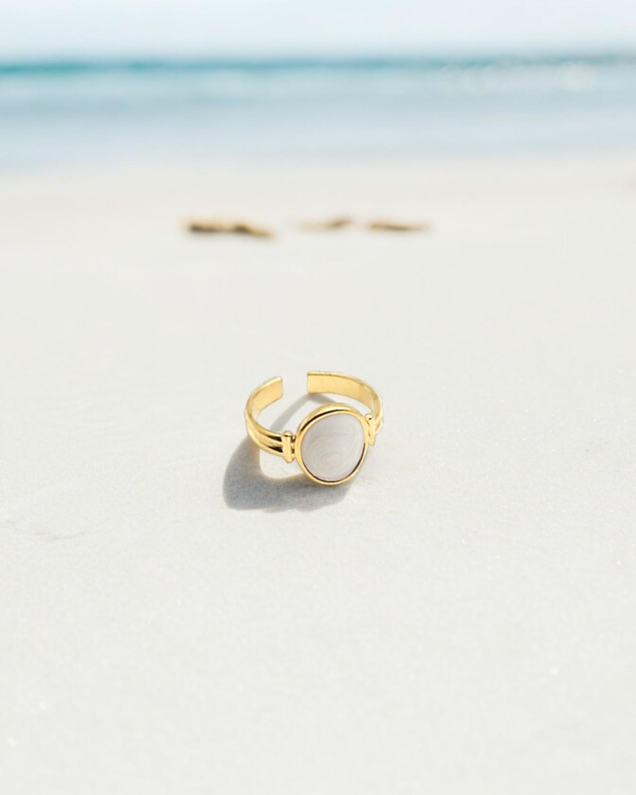 White Purity 18K Gold Plated ring