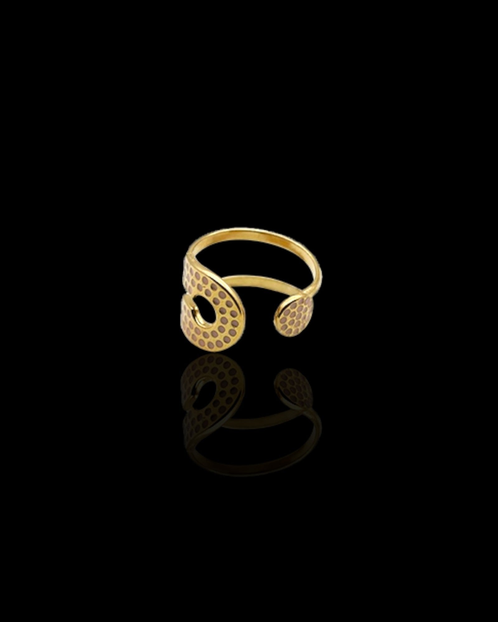 Hammered 18K Gold Plated ring