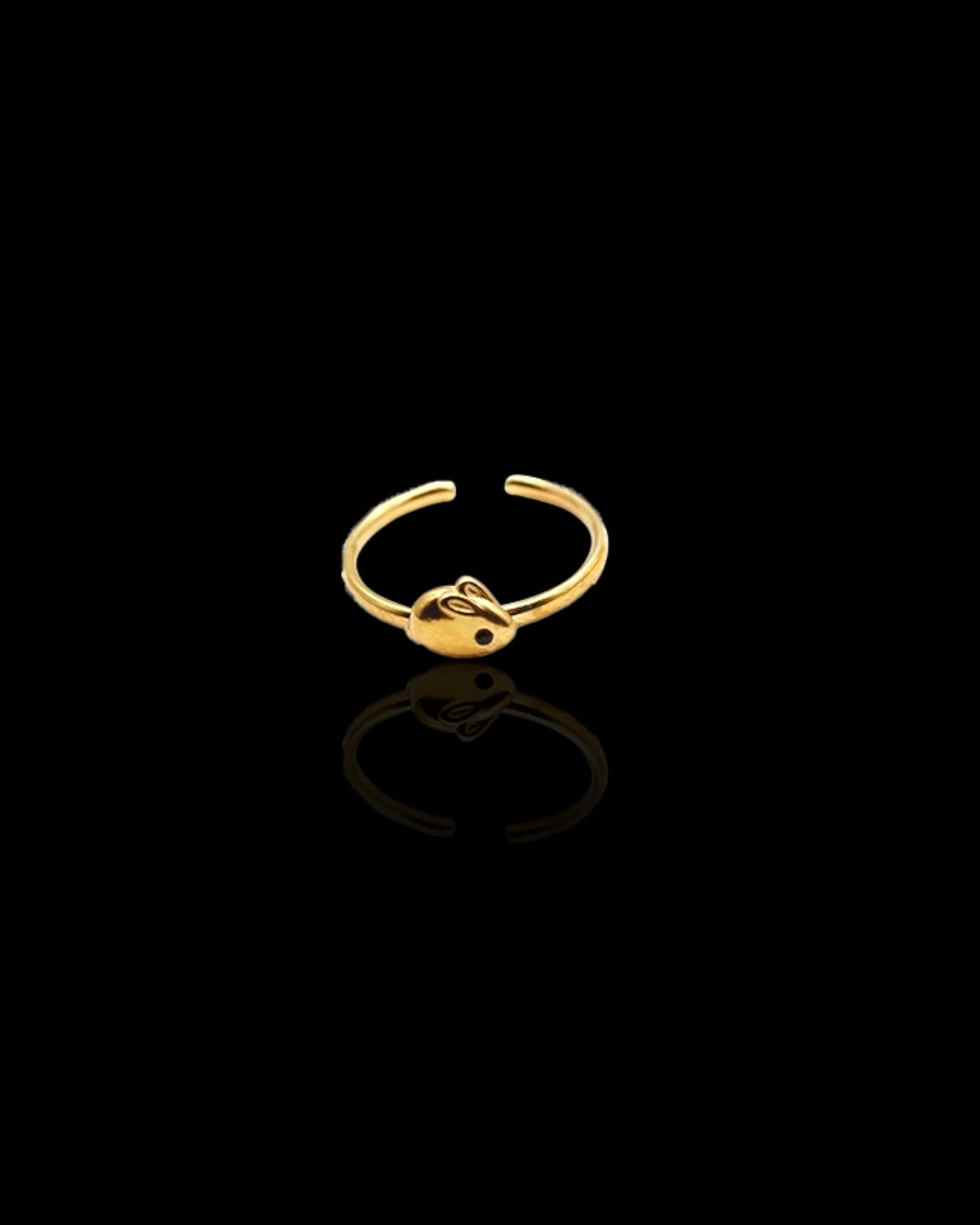 18K Gold Plated Rabbit ring