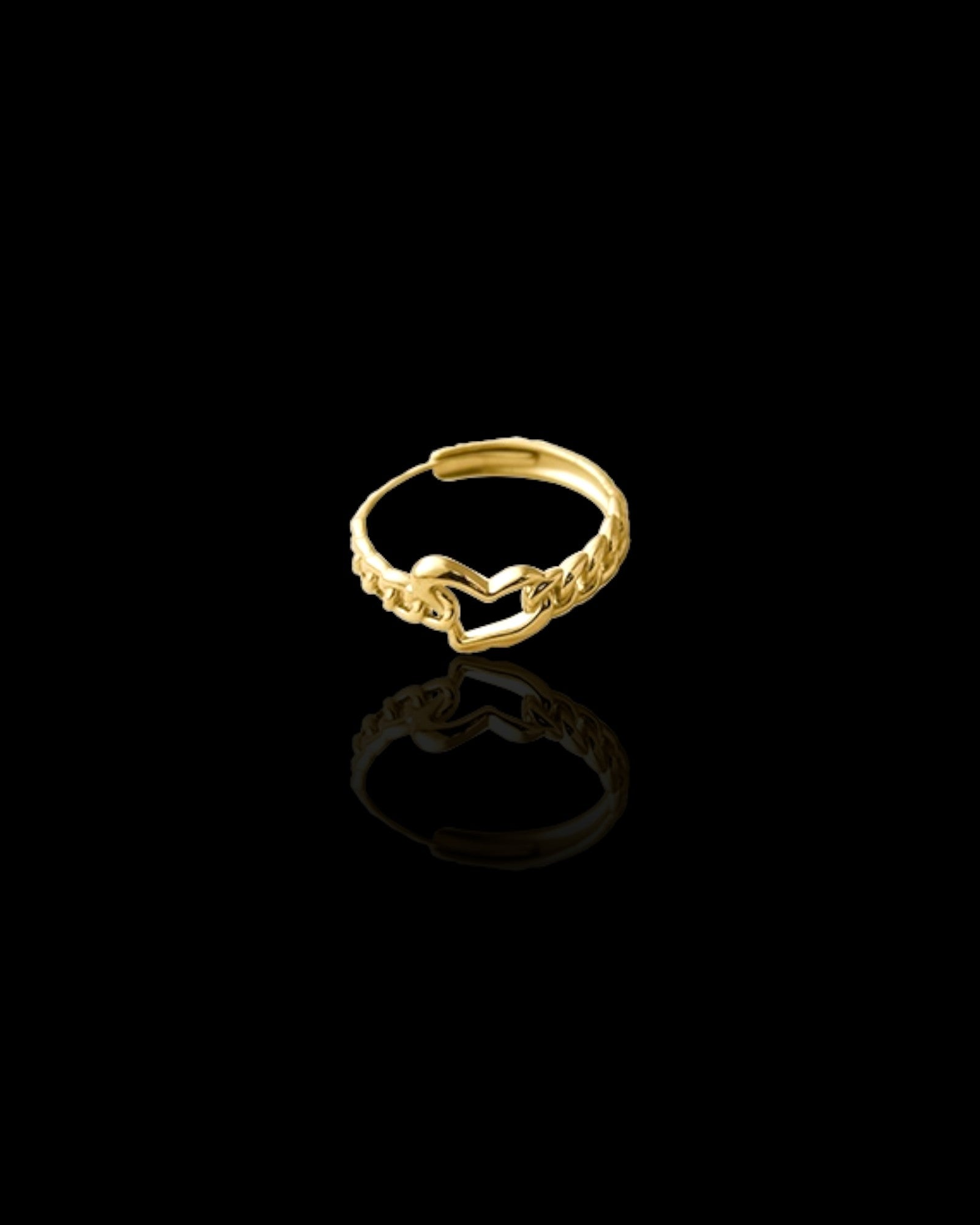 Love Chain 18K Gold Plated ring