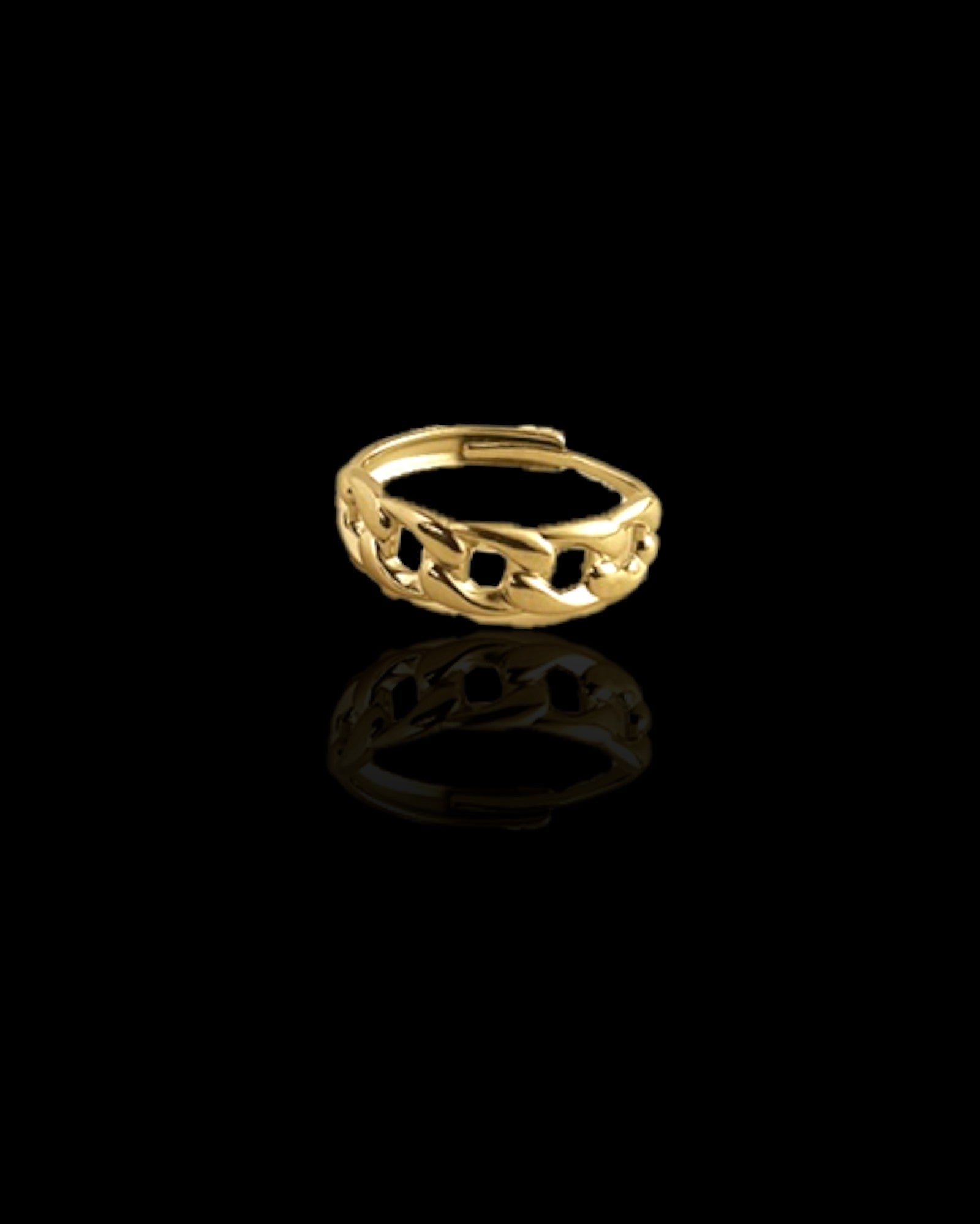 Half Chain 18K Gold Plated ring