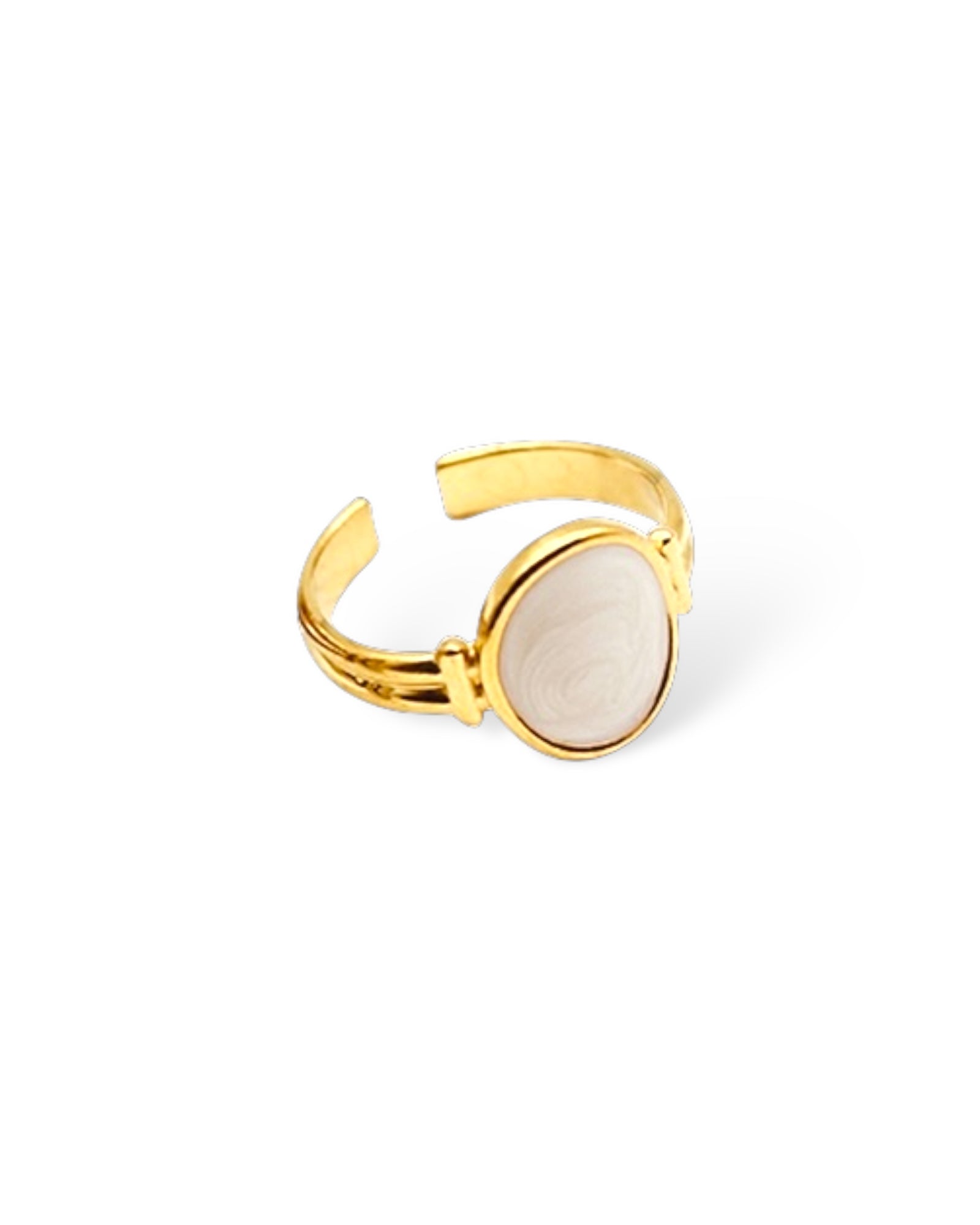 White Purity 18K Gold Plated ring